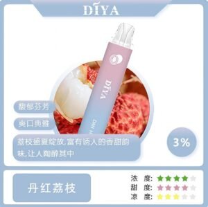 DIYA拋棄式電子煙口味推薦【丹紅荔枝】叮啞7500口一次性電子菸購買 | 13ml 大容量 | 耐用穩定